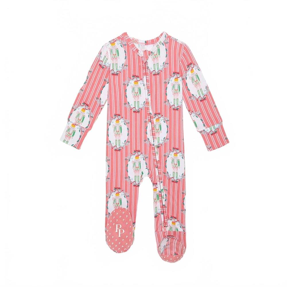 NEW POSH PEANUT kids' footie zippered one piece in sable
